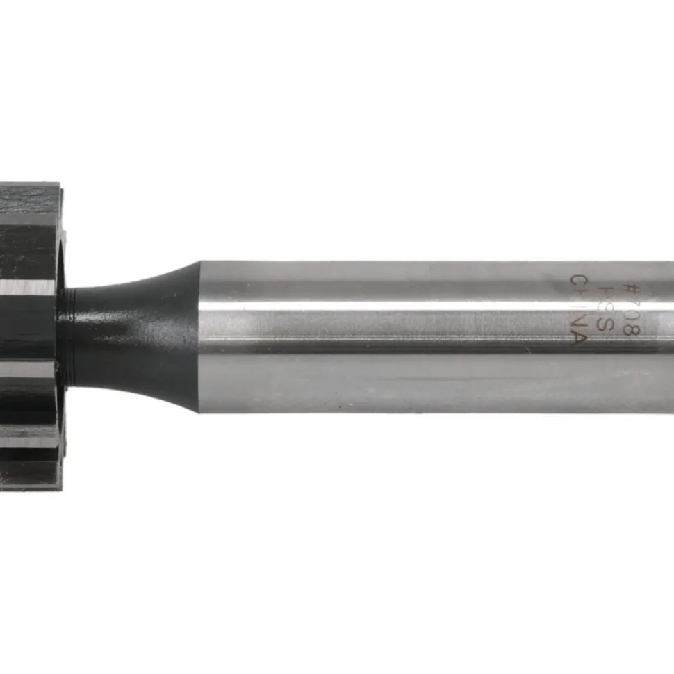 Woodruff Keyseat Cutter: 1" Cut Dia, 7/32" Cut Width, 1/2" Shank Dia, Straight Tooth