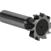 Woodruff Keyseat Cutter: 1" Cut Dia, 1/4" Cut Width, 1/2" Shank Dia, Staggered Tooth