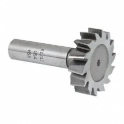 Woodruff Keyseat Cutter: 1-1/2" Cut Dia, 3/8" Cut Width, 1/2" Shank Dia, Staggered Tooth