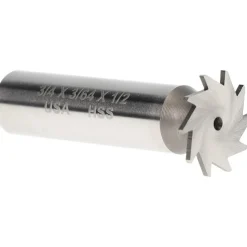 Woodruff Keyseat Cutter: 3/4" Cut Dia, 3/64" Cut Width, 1/2" Shank Dia, Straight Tooth