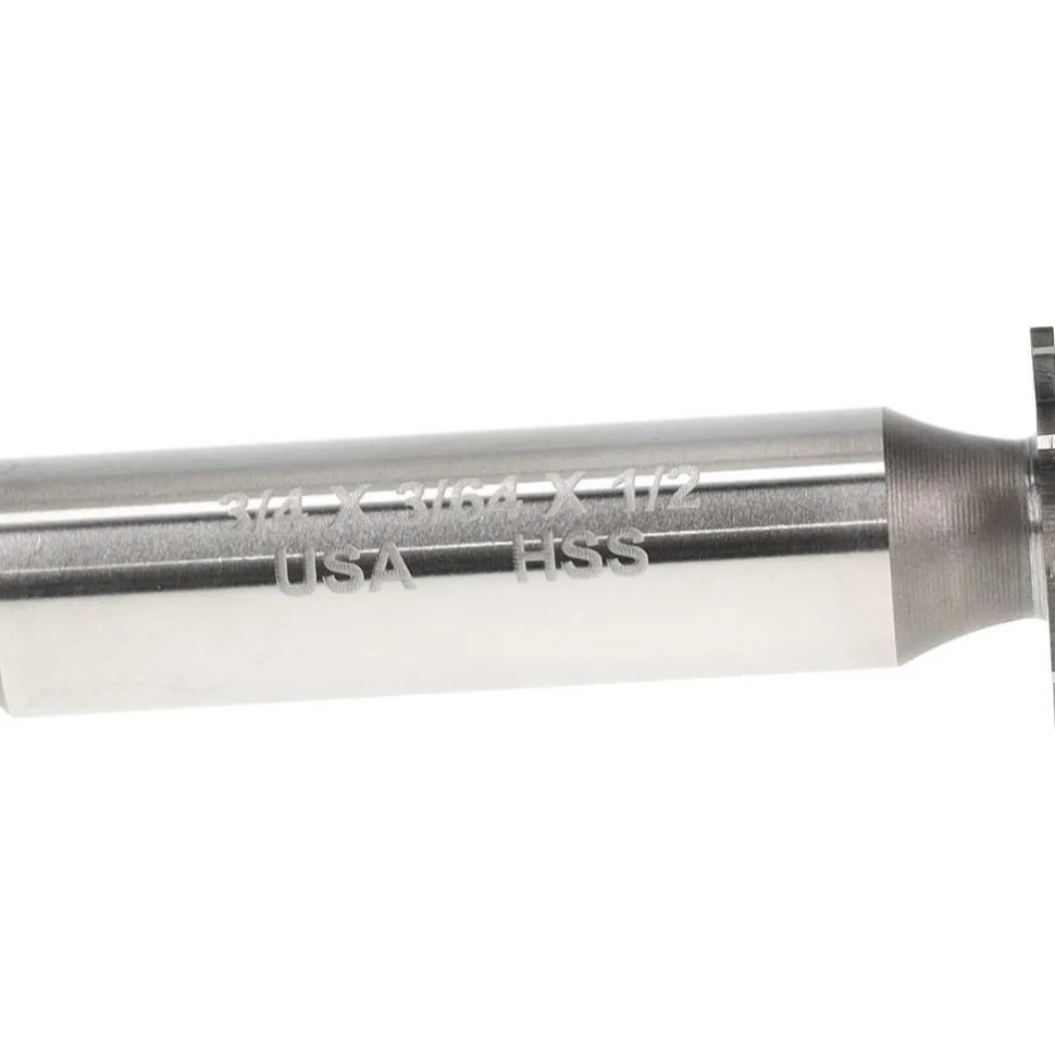 Woodruff Keyseat Cutter: 3/4" Cut Dia, 3/64" Cut Width, 1/2" Shank Dia, Straight Tooth