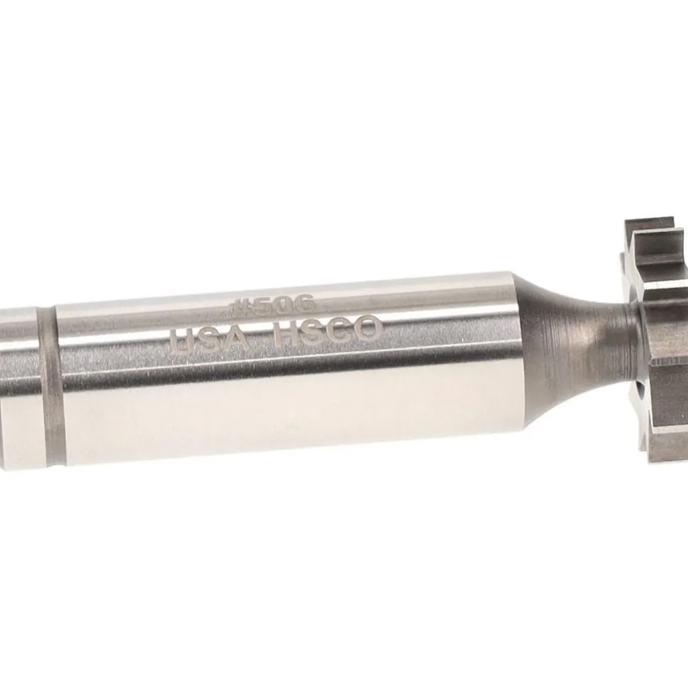 Woodruff Keyseat Cutter: 3/4" Cut Dia, 5/32" Cut Width, 1/2" Shank Dia, Straight Tooth