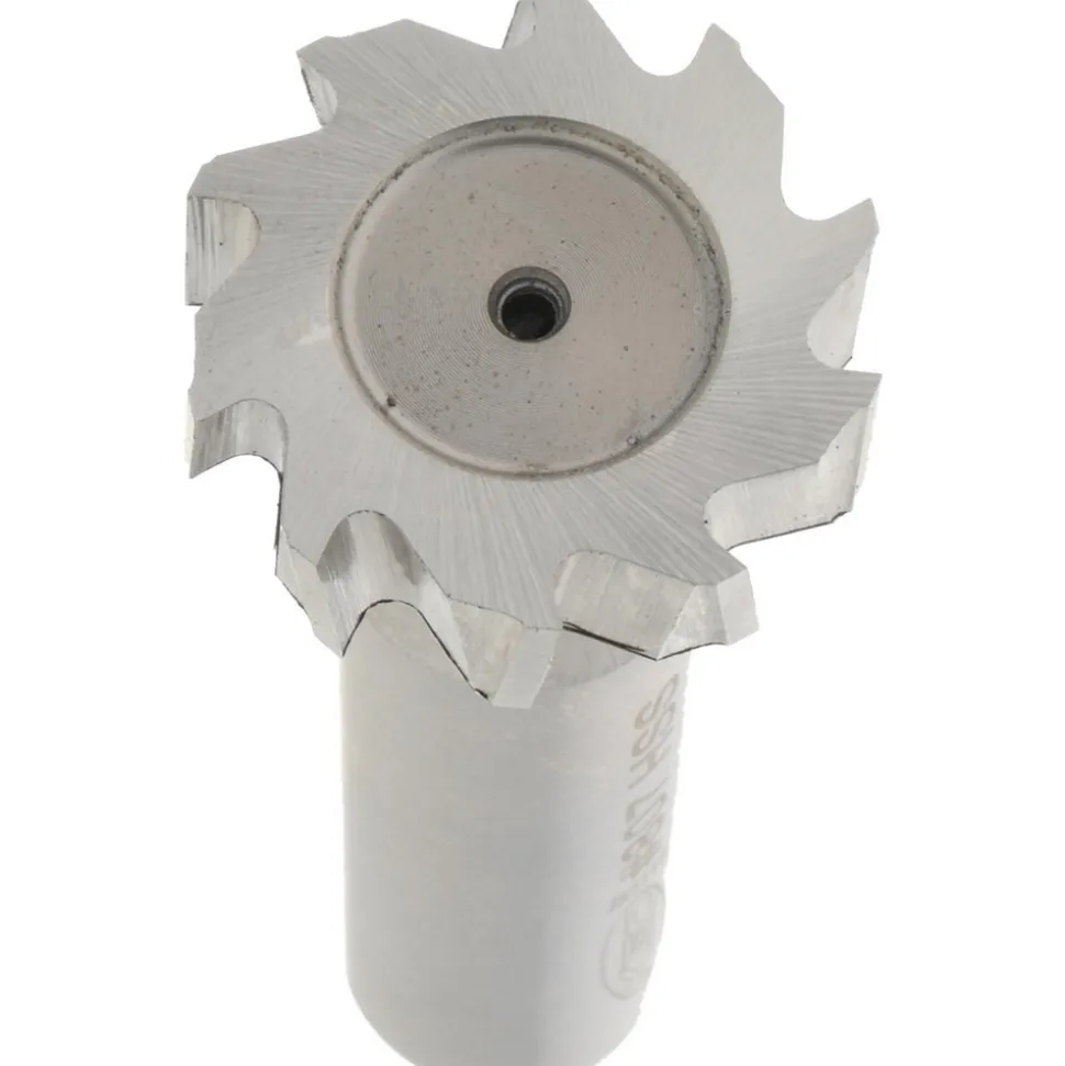 Woodruff Keyseat Cutter: 7/8" Cut Dia, 1/4" Cut Width, 1/2" Shank Dia, Staggered Tooth