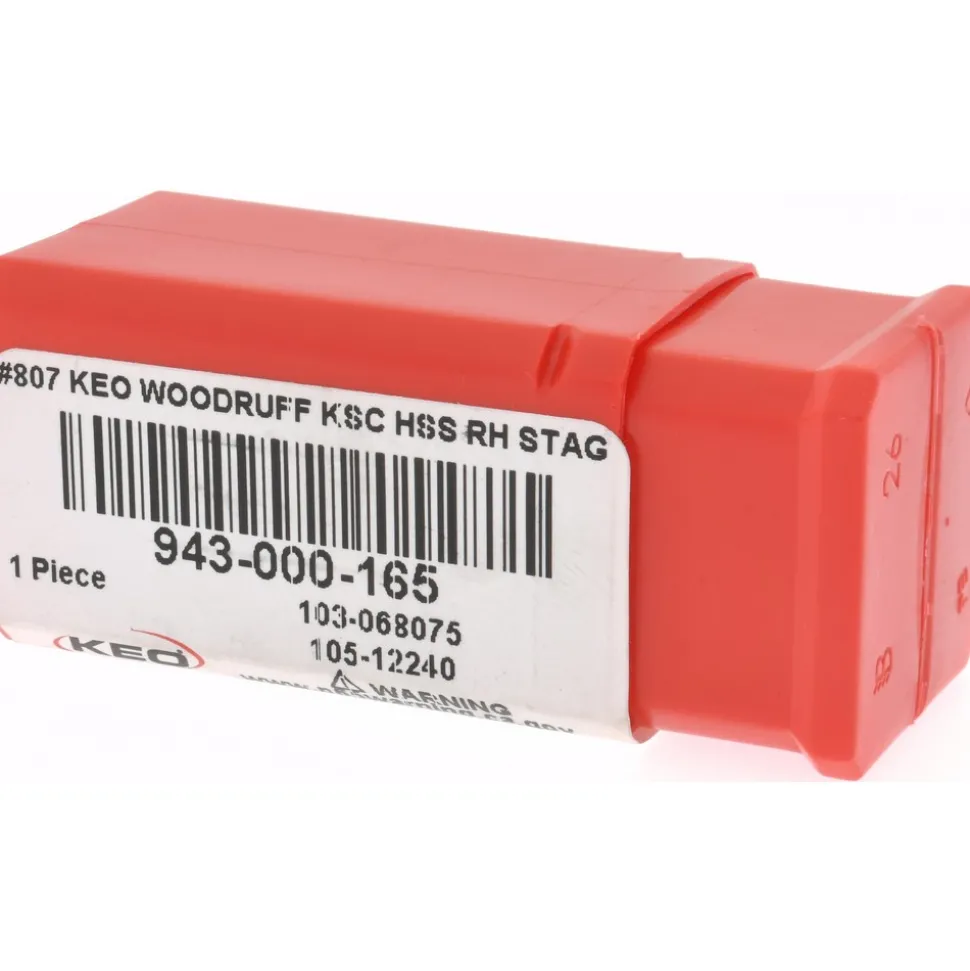 Woodruff Keyseat Cutter: 7/8" Cut Dia, 1/4" Cut Width, 1/2" Shank Dia, Staggered Tooth