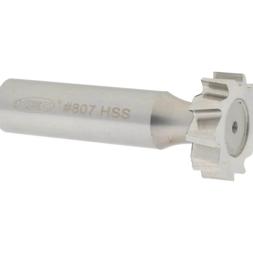 Woodruff Keyseat Cutter: 7/8" Cut Dia, 1/4" Cut Width, 1/2" Shank Dia, Staggered Tooth
