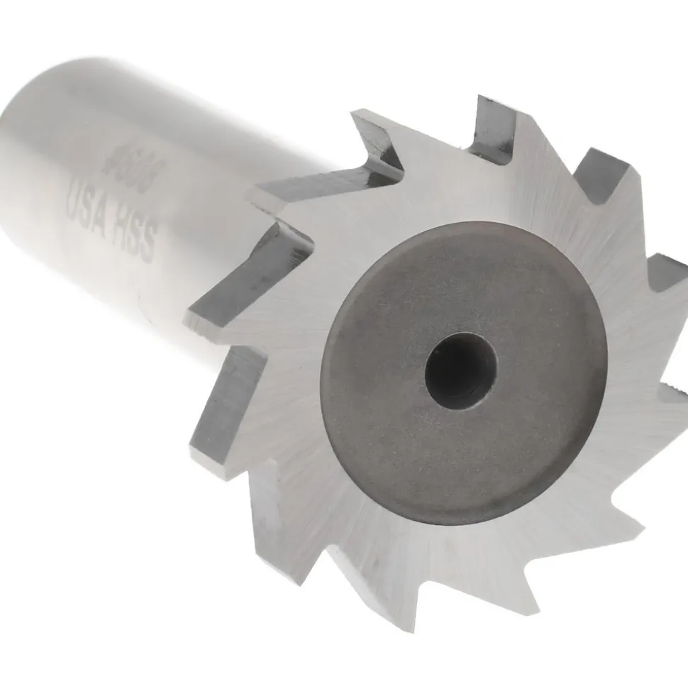 Woodruff Keyseat Cutter: 1" Cut Dia, 3/16" Cut Width, 1/2" Shank Dia, Straight Tooth