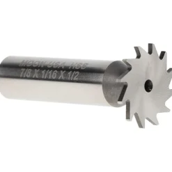 Woodruff Keyseat Cutter: 7/8" Cut Dia, 1/16" Cut Width, 1/2" Shank Dia, Straight Tooth