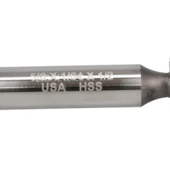 Woodruff Keyseat Cutter: 5/8" Cut Dia, 1/64" Cut Width, 1/2" Shank Dia, Straight Tooth
