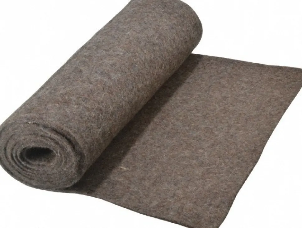 12 x 72 x 1/8" Gray Pressed Wool Felt Sheet
