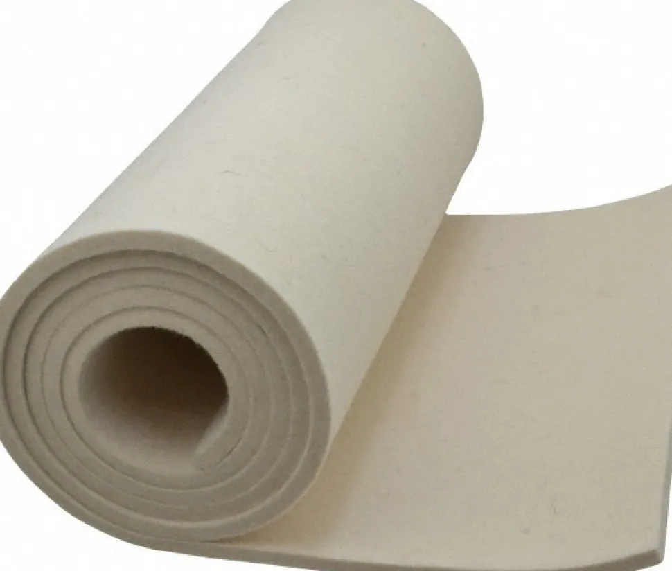 12 x 60 x 1/4" White Pressed Wool Felt Sheet