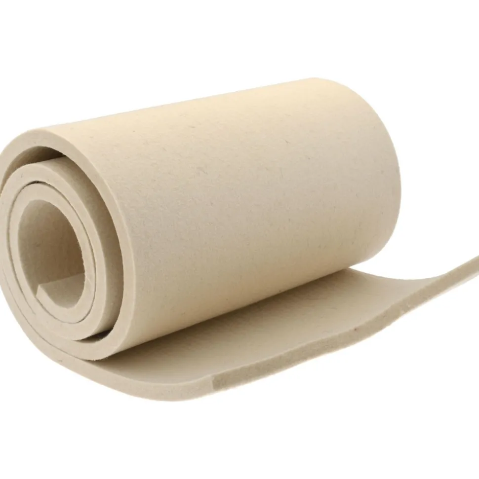 12 x 60 x 1/2" White Pressed Wool Felt Sheet