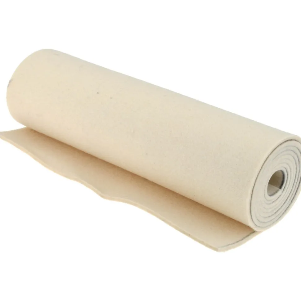 12 x 60 x 1/8" White Pressed Wool Felt Sheet