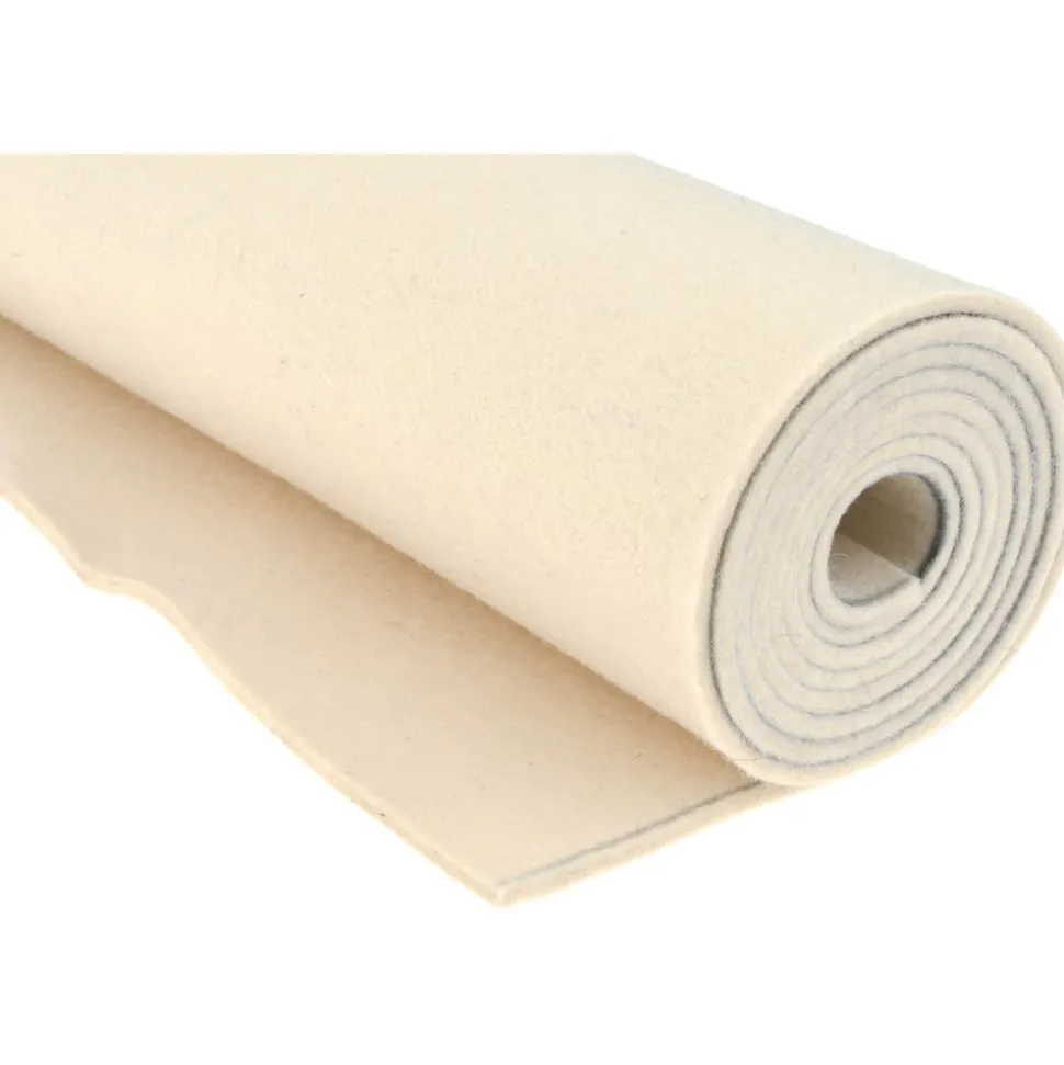 12 x 60 x 1/8" White Pressed Wool Felt Sheet
